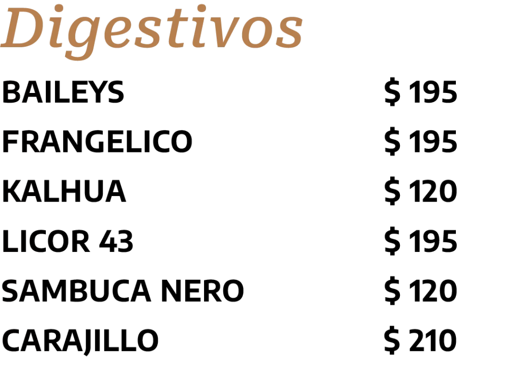 Bebidas digestivos