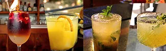 Fondo bebidas menú móvil