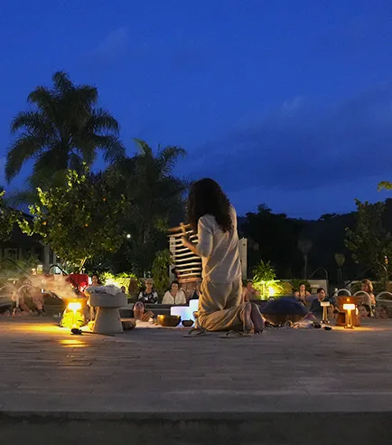 Sesión sound healing jardin