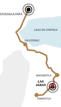 mapa gdl las jaras